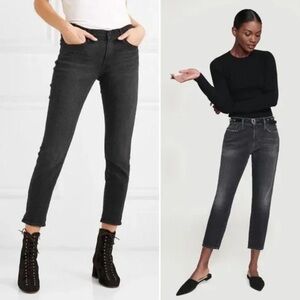 FRAME Le Garcon Crop Laird Boyfriend Gray Straight Skinny Denim Jeans 28 Casual